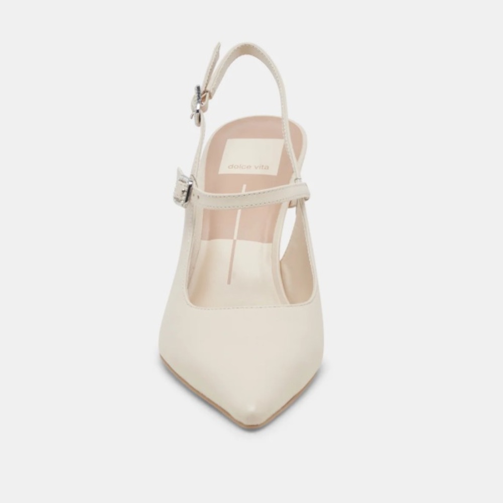 ☀️NEW Dolce Vita Kellen Heels in Ivory Leather. Size: 7.5 - Picture 6 of 16